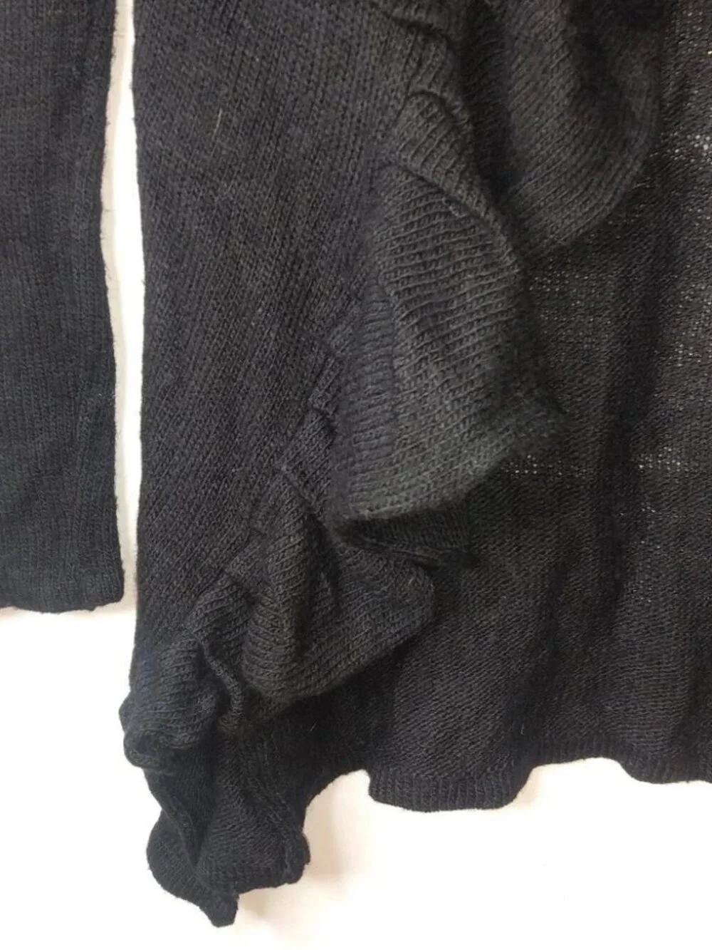 Xtaren Black Waterfall Long Cardigan Sweater S